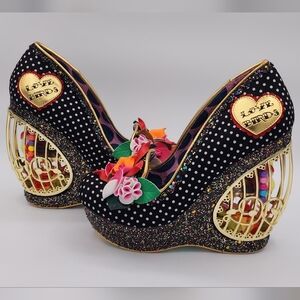 Irregular Choice Heels Canary Cabernet NWT Size 10 #2925